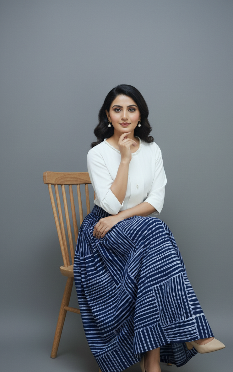 White Imported Skirt Set