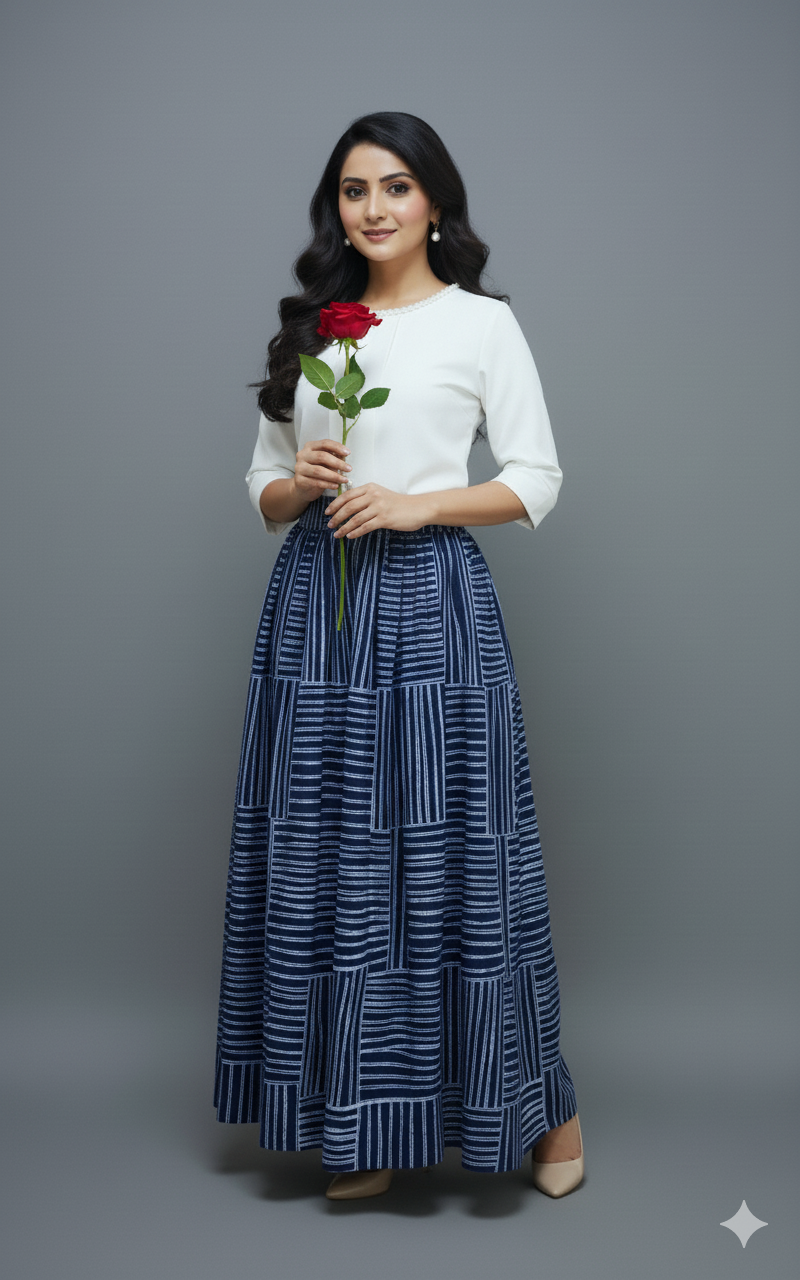 White Imported Skirt Set