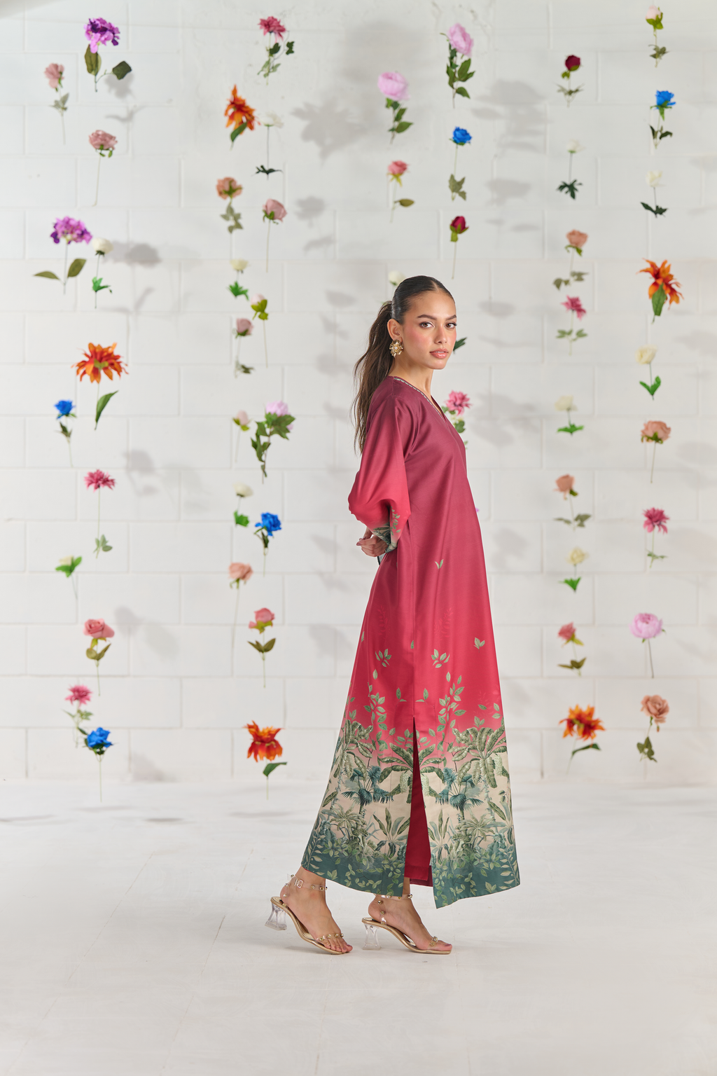 Maroon Sunset Kaftan