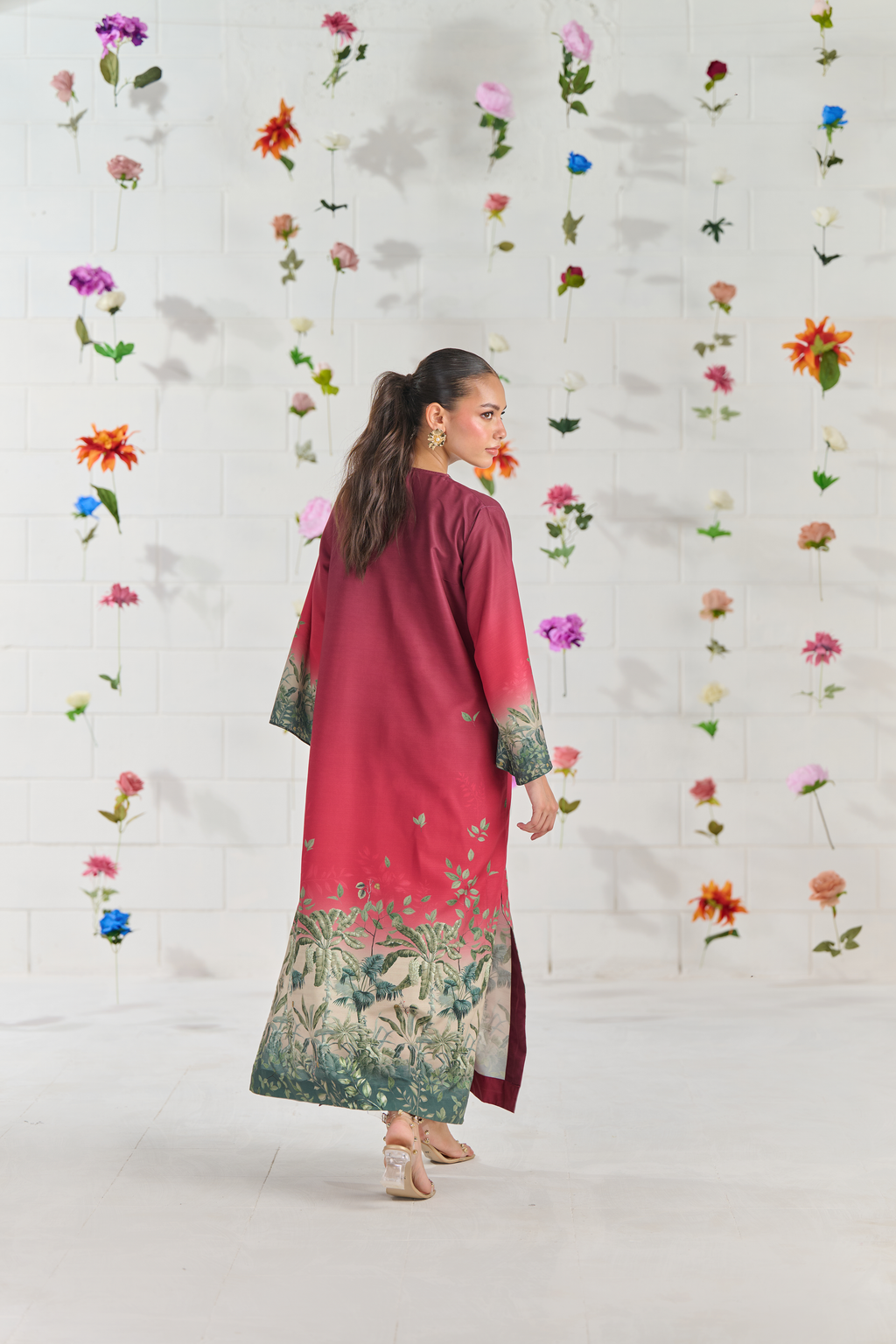 Maroon Sunset Kaftan