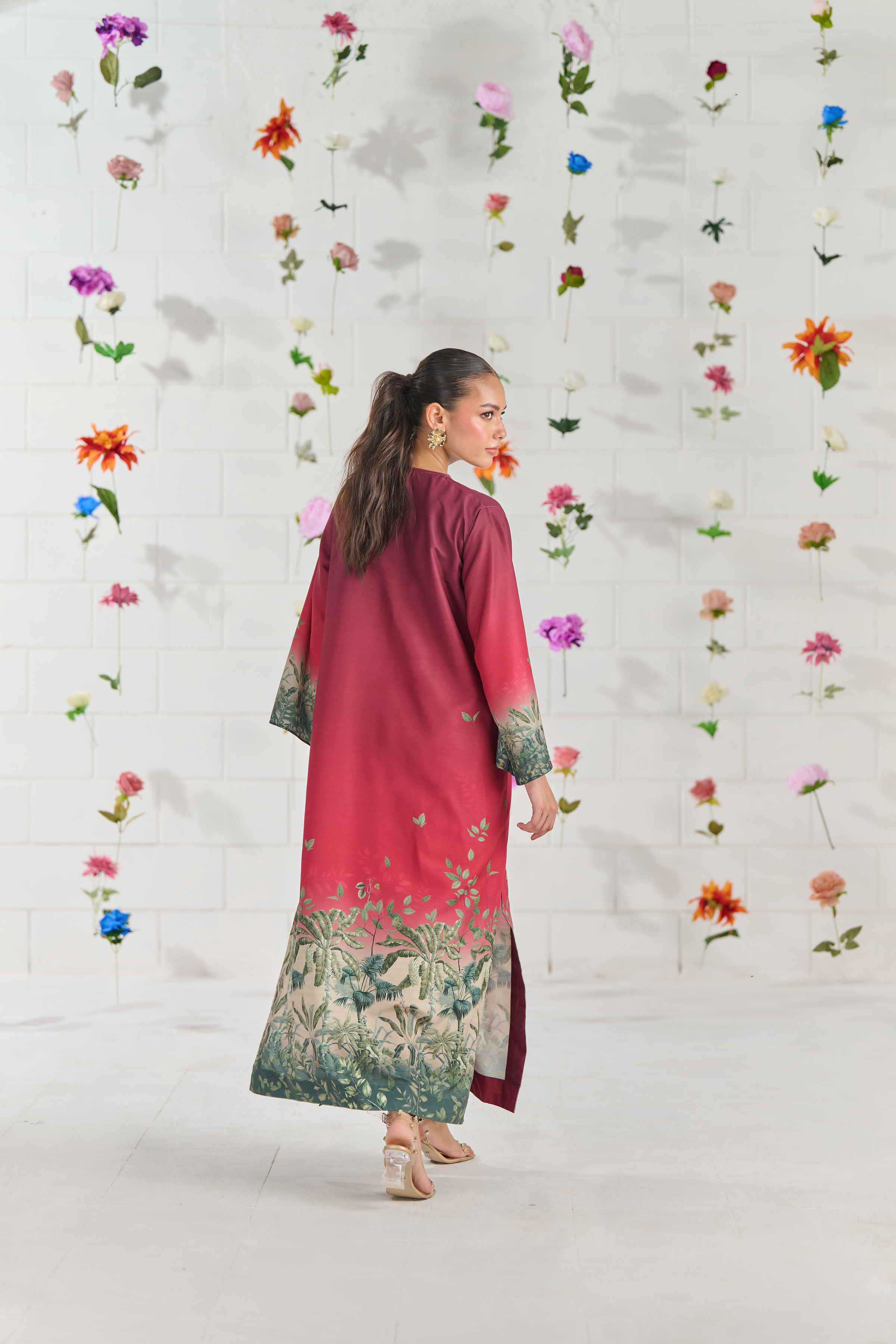 Maroon Sunset Kaftan