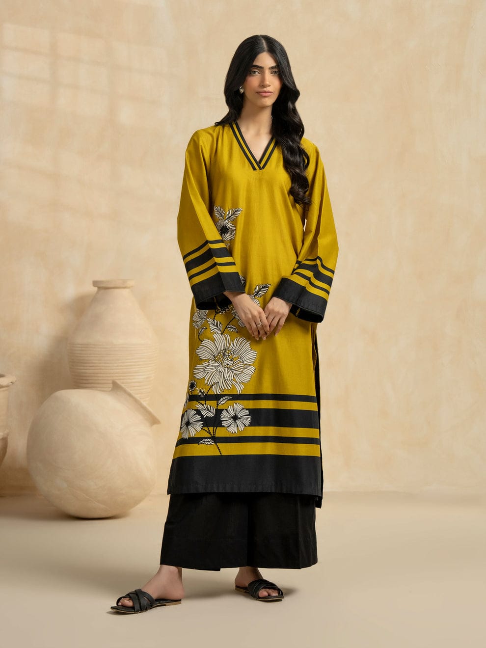 Mustard Bloom: The Graphic Floral Kurta