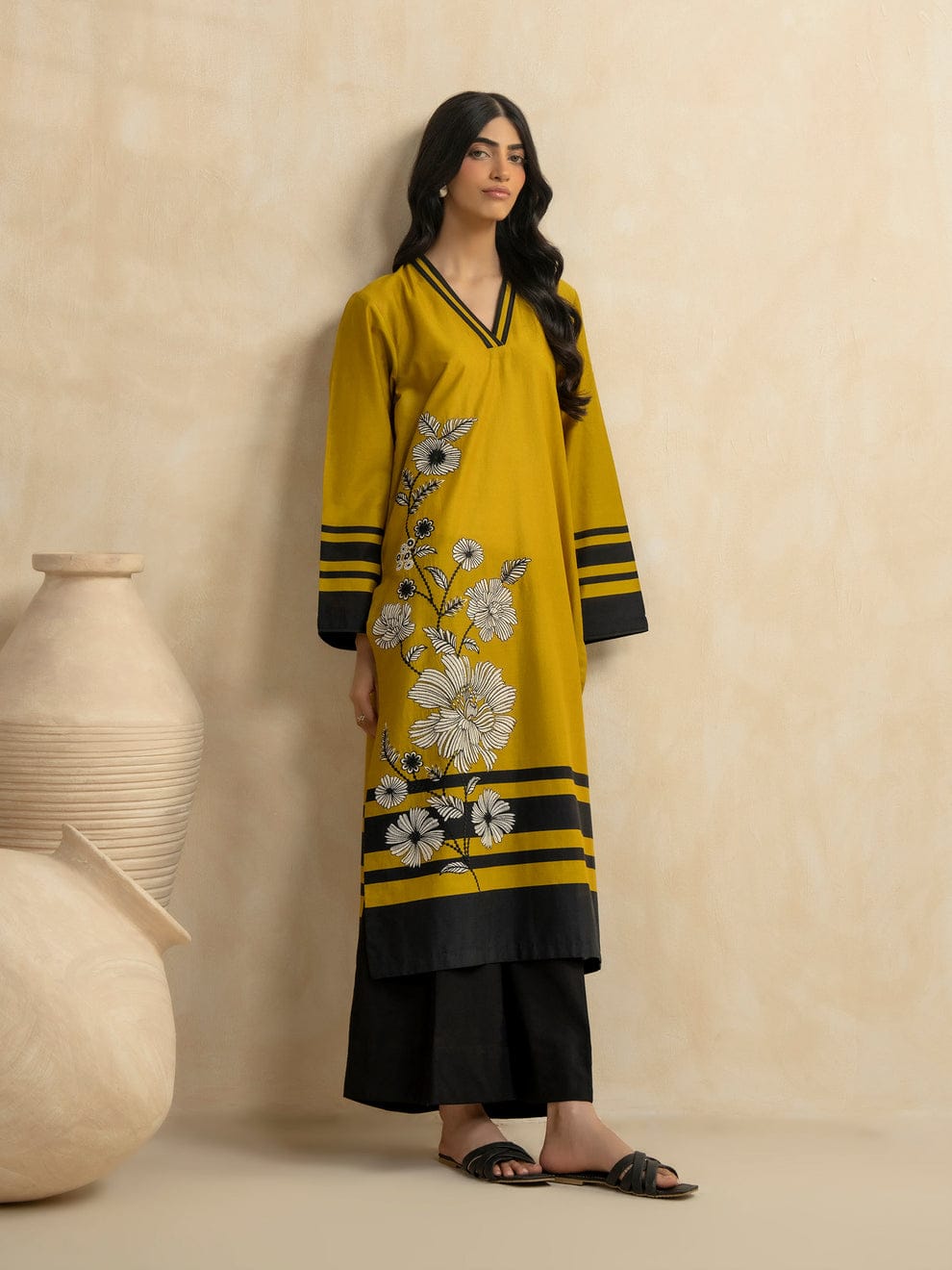Mustard Bloom: The Graphic Floral Kurta