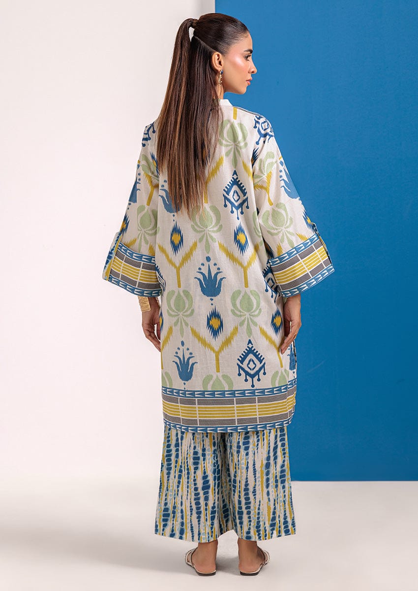 Ikat Print Tunic and Tie-Dye Trouser Set