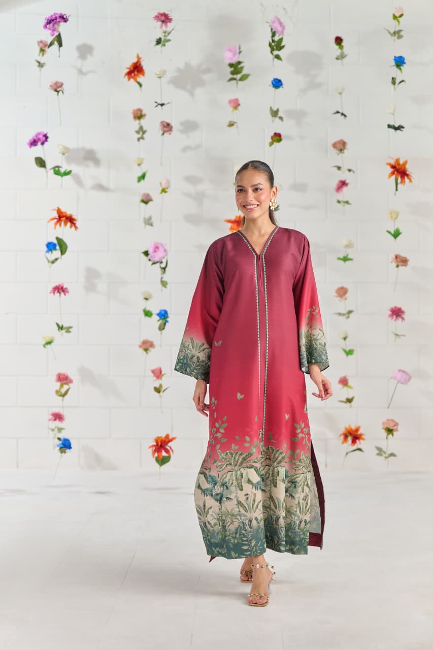 Maroon Sunset Kaftan
